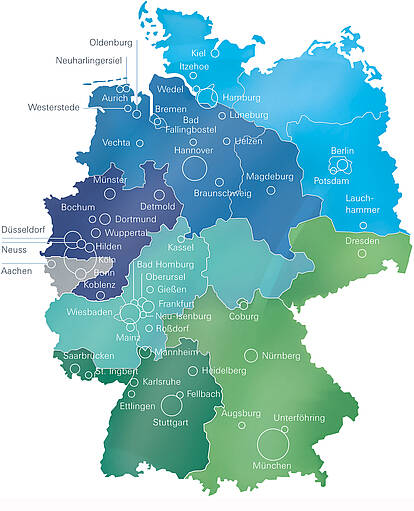 Karte ARA-Regionalausschüsse Karte der ARA-Regionalausschüsse